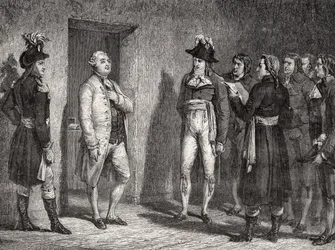 Joseph Garat (1749-1833) proclama el arresto del rey Luis XVI (1754-93)
